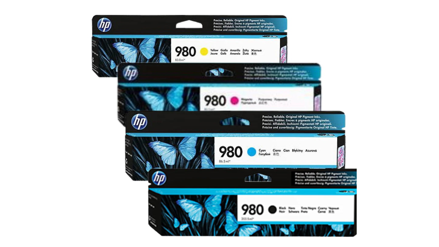 HP 980 Black and Color Ink Cartridge- 4 Pack
