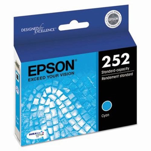 Original Epson 252 Cyan Ink Cartridge