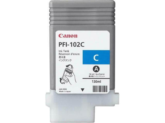 Original Canon PFI (PFI-102C) Standard Yield Cyan Ink Cartridge