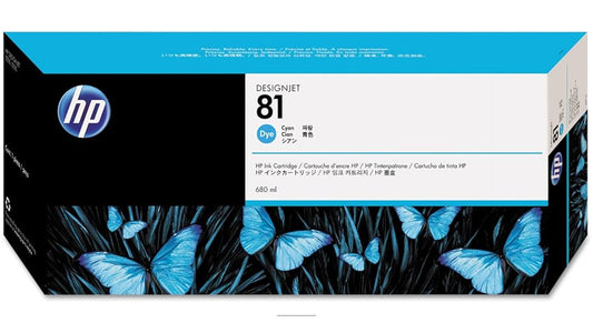 Original HP 81 (C4931A) Ink Cartridge Cyan Standard yield