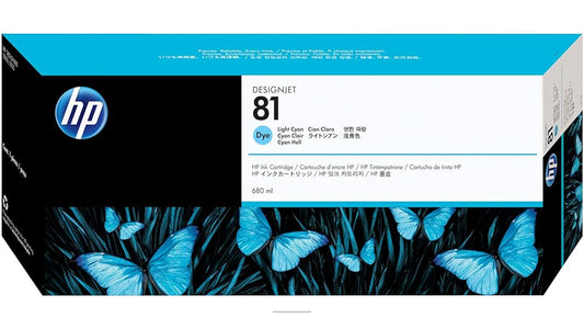 Original HP 81 (C4934A) Ink Cartridge Light Cyan Standard Yield