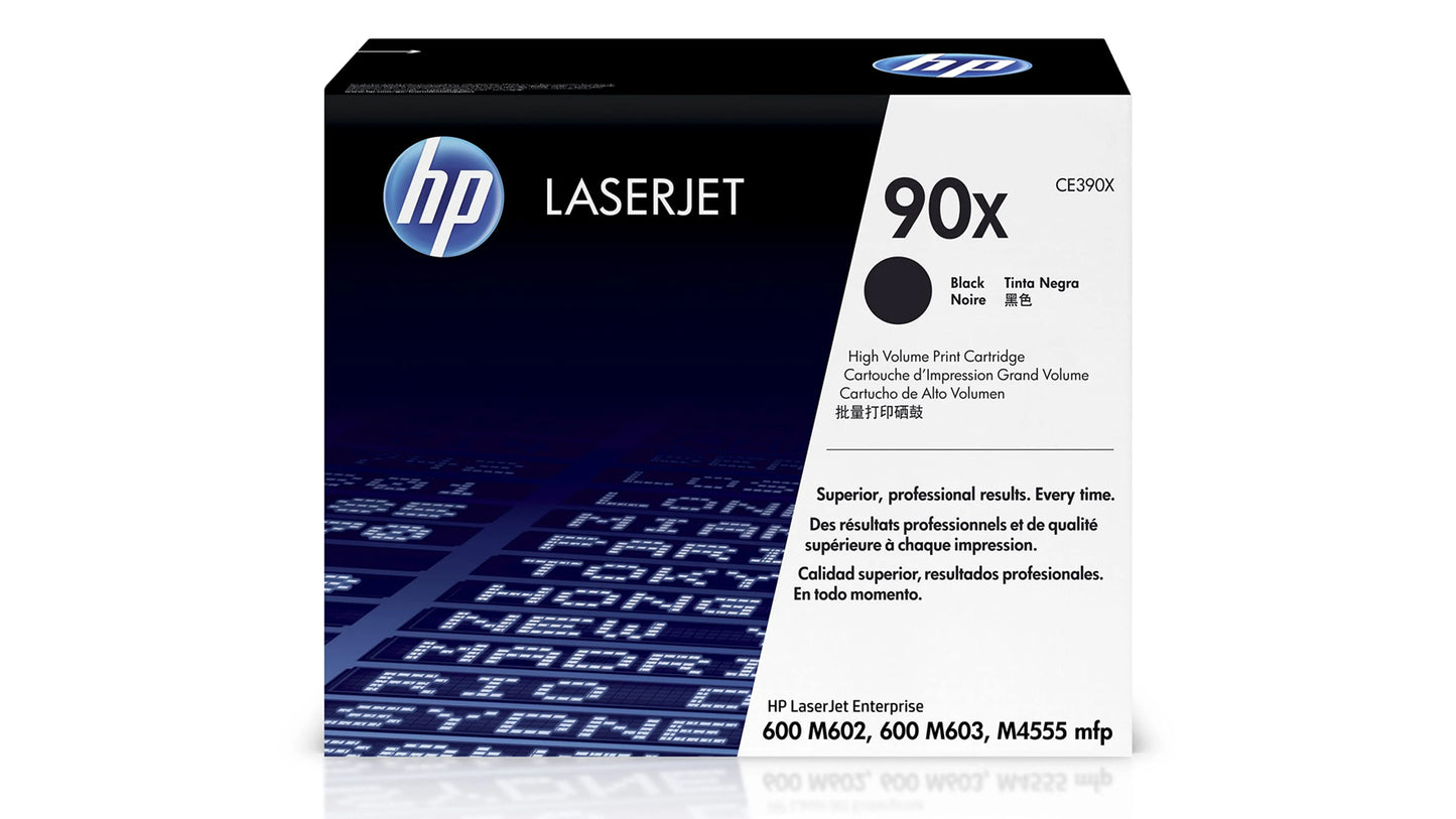 Original HP 90X High- Yield Black Laser Toner Cartridge, CE390X
