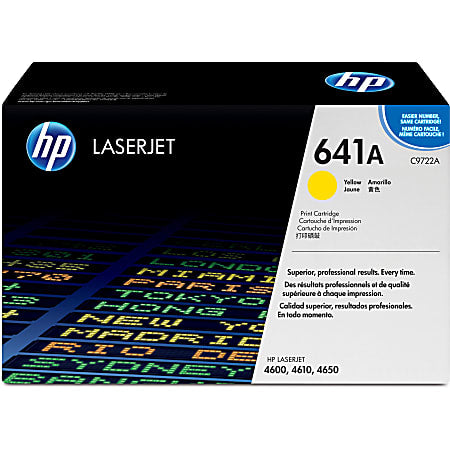 HP 641A High Yield Yellow LaserJet Toner Cartridge, C9722A