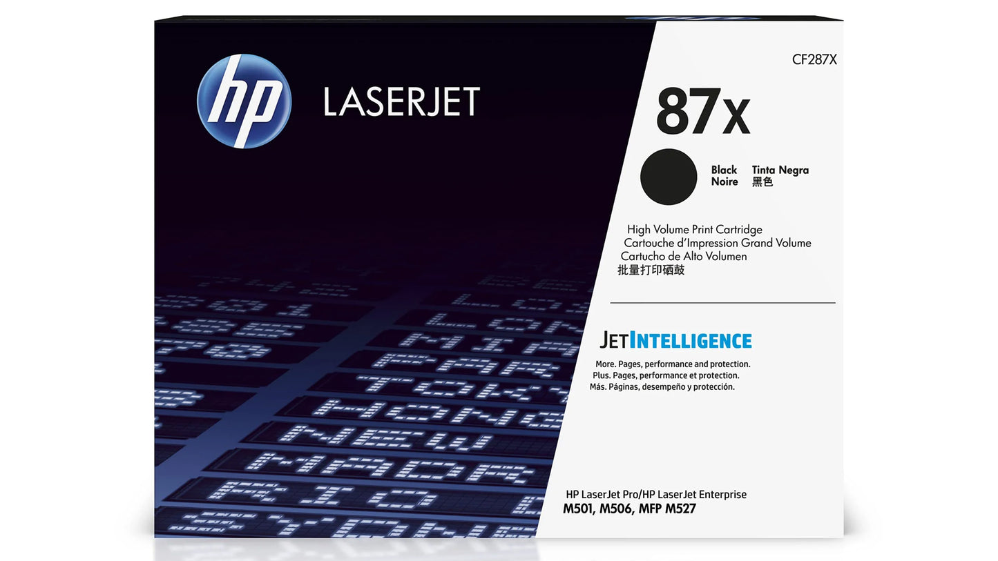 Genuine HP 87X High-Yield Black Laser Toner Cartridge, CF287X
