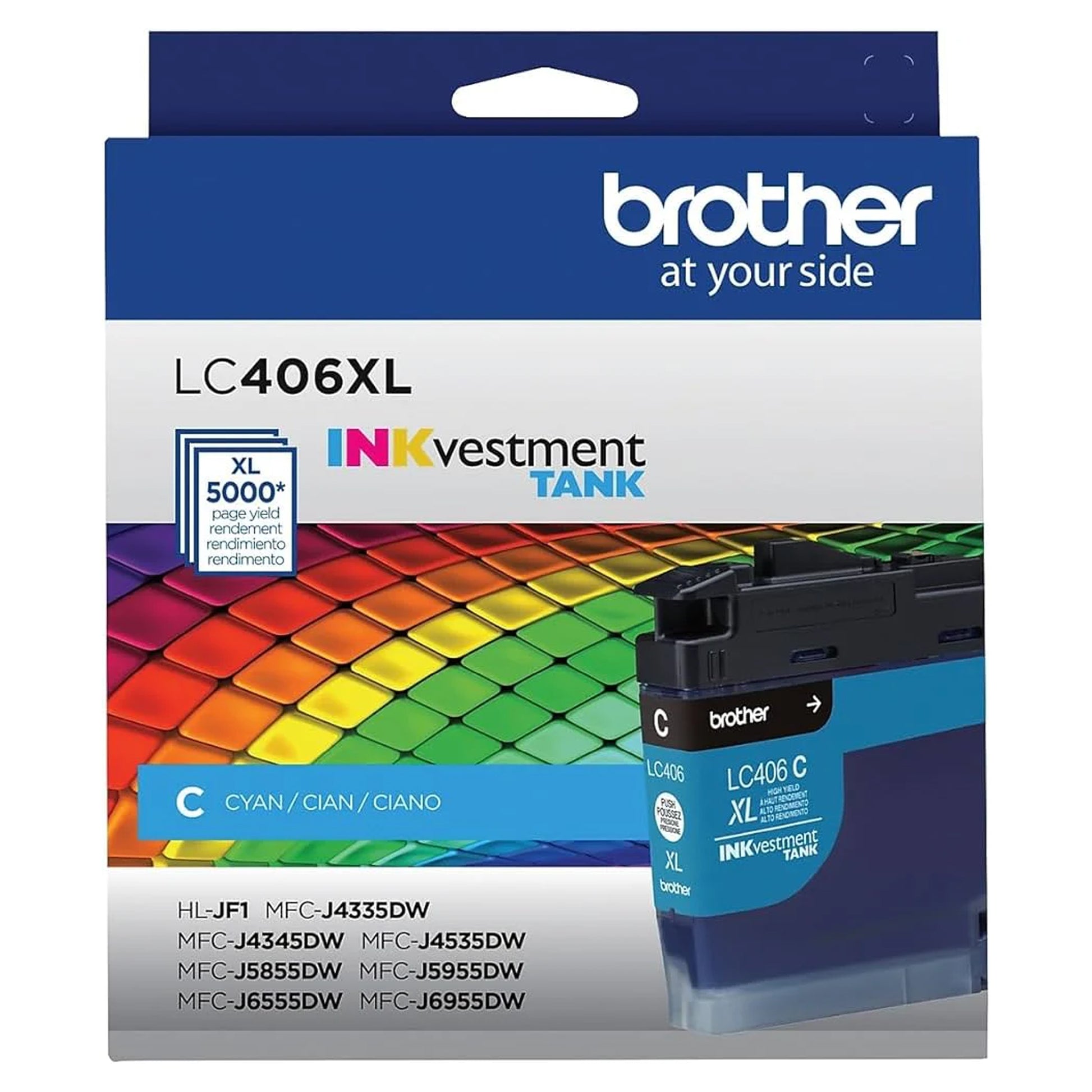 Original Brother LC406XL High Yield Cyan Ink Cartridge
