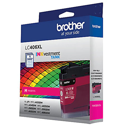 Original Brother LC406XL High Yield Magenta Ink Cartridge
