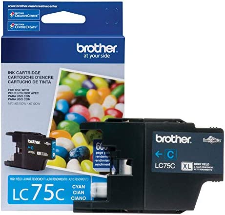 Original Brother LC75 Cyan Ink Cartridge