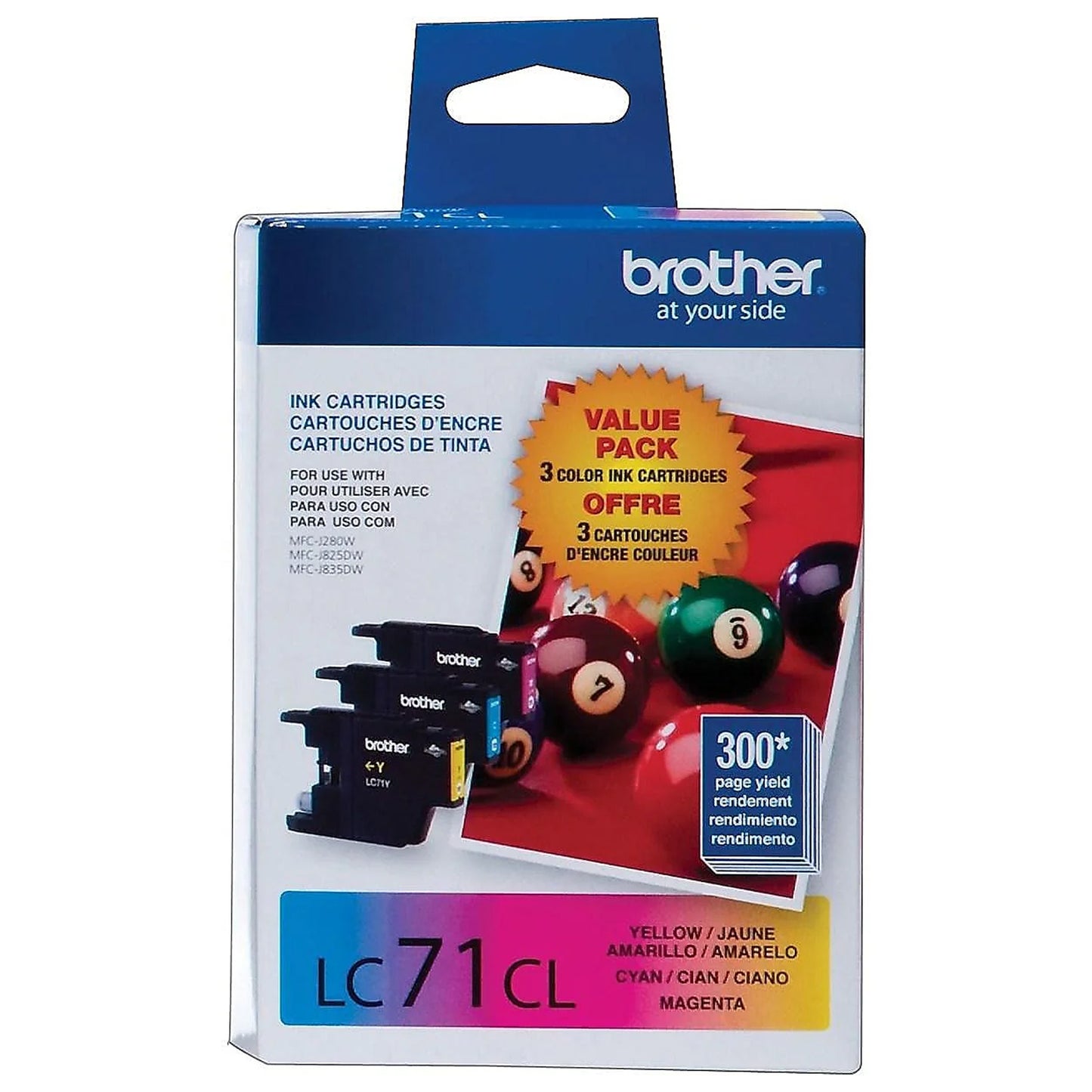 Original Brother LC71 Cyan, Magenta and Yellow Ink Cartridges ( 3 Pack )
