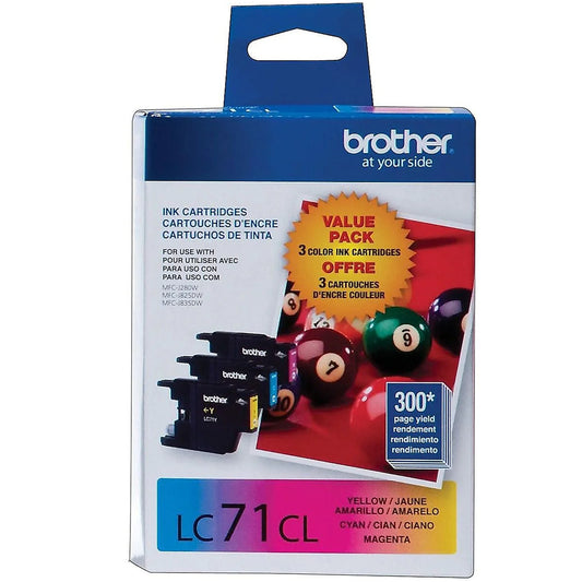 Original Brother LC71 Cyan, Magenta and Yellow Ink Cartridge
