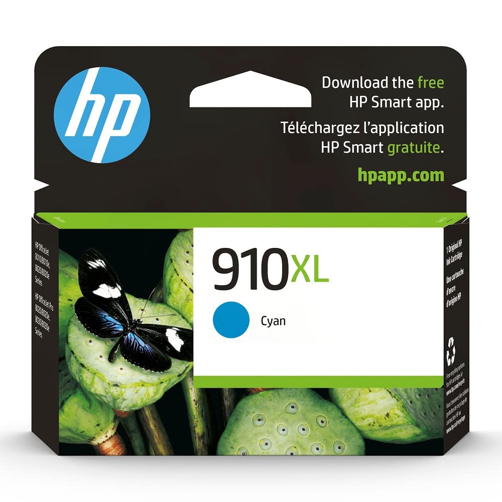 Original HP 910XL (3YL62AN) Cyan High Yield Ink Cartridge