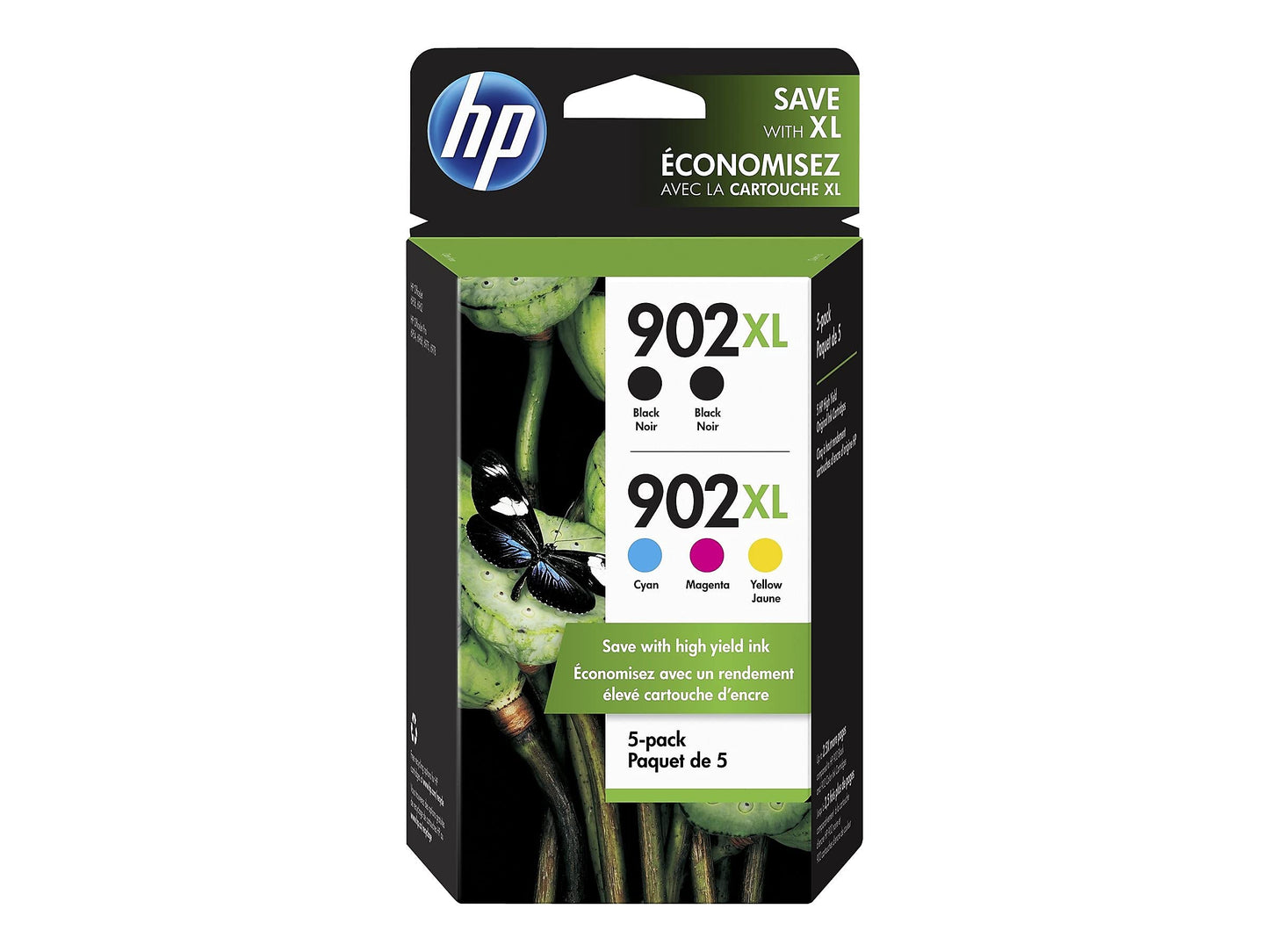 Original HP 902XL 2 Black and Color Ink Cartridge