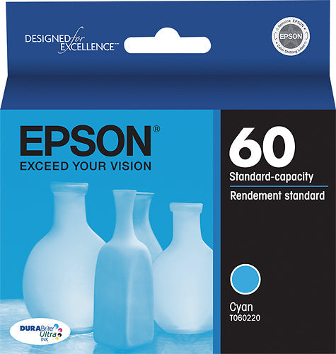 New Genuine Epson 60 (T0602) Cyan Ink Cartridge