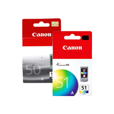 Original Canon PG-50 Black and CL-51 Color Ink Cartridges - Combo Pack