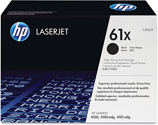 Original HP 61X High Yield Black Toner Cartridge, C8061X (10k pages)