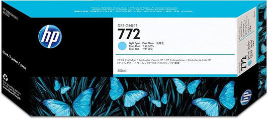 HP 772 300-ml Light Cyan DesignJet Ink Cartridge, CN632A