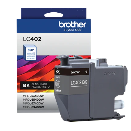 Genuine Brother LC402BK Standard Yield Black Ink Cartridge