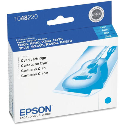 Original Epson 48 (T0482) Cyan Ink Cartridge