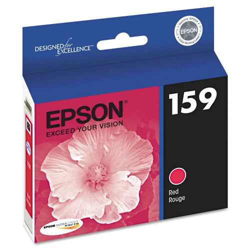 Origina Epson 159 Standard-Yield Red UltraChrome (Hi-Gloss 2) Ink Cartridge