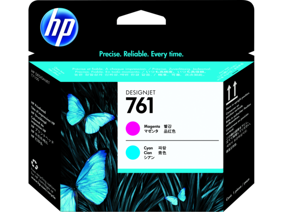 Original HP 761 (CH646A) Magenta & Cyan Printhead