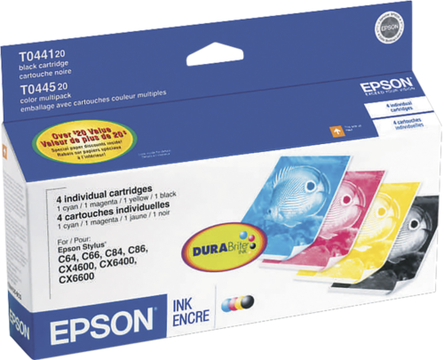 New Genuine Epson T044 Black & Color Ink Cartridges