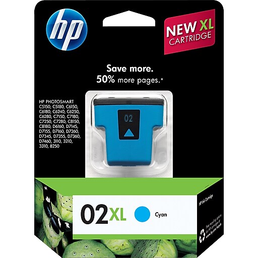 Original HP 02XL (C8730WN) High Yield Cyan Ink Cartridge