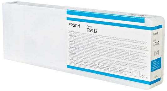 Genuine Epson T5912 Cyan UltraChrome K3 Ink Cartridge, T591200